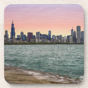 Chicago Skyline Painterly Coaster