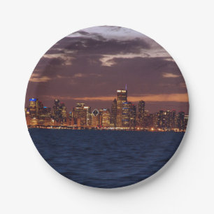 Chicago Skyline paper plate