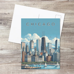 Chicago Skyline Postcard