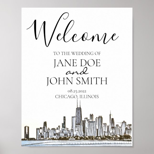 Chicago Skyline Poster (Front)