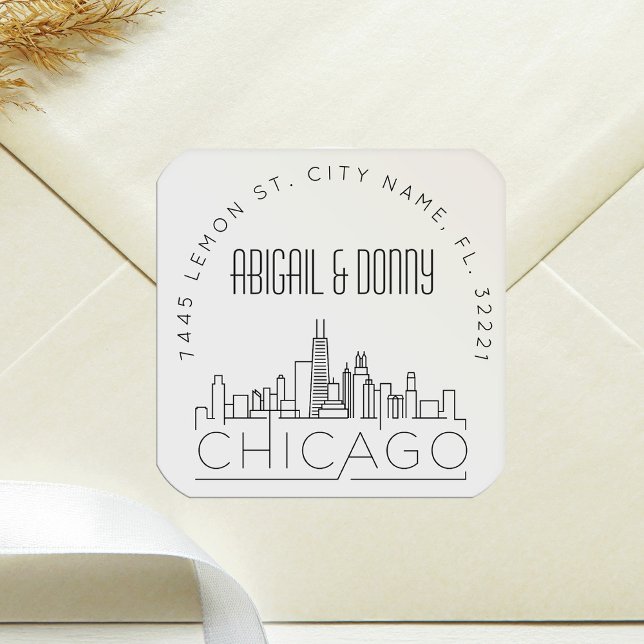 Chicago Skyline | Pre-Addressed Envelope Seal (Creator Uploaded)