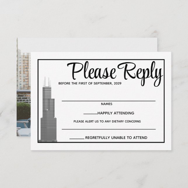 Chicago Skyline Response Card (Front/Back)