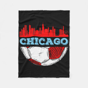 Chicago Skyline Shirt Chicago Soccer Tee Futbol Lo Fleece Blanket