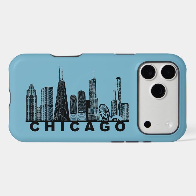 Chicago Skyline Silhouette  (Back Horizontal)