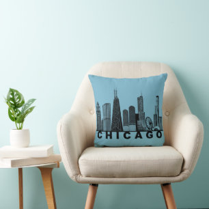 Chicago Skyline Silhouette  Cushion