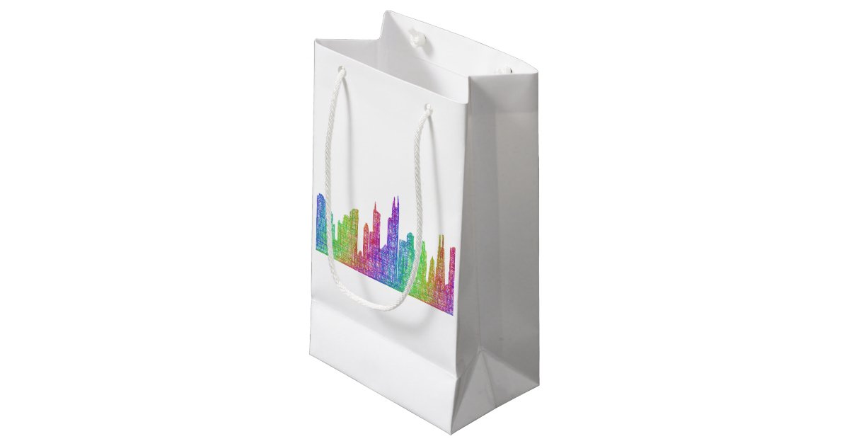 Chicago skyline small gift bag Zazzle