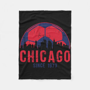 Chicago Skyline Soccer Fc Futbol Illinois Fleece Blanket