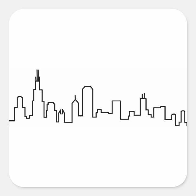 Chicago Skyline Stickers (Front)