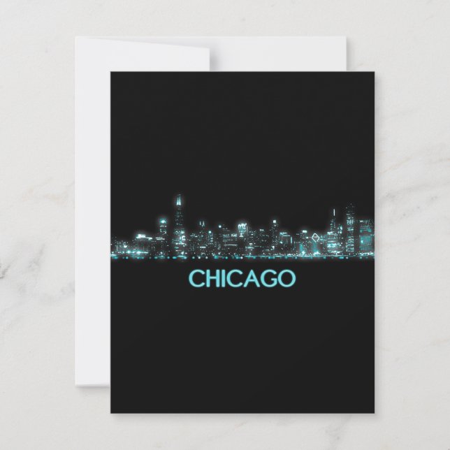 Chicago Skyline Thank You Card (Front)