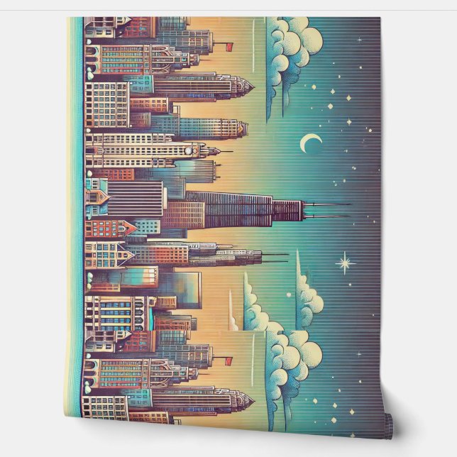 Chicago Skyline Wallpaper (Unrolling)