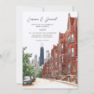 Chicago Skyline Wedding Invitation