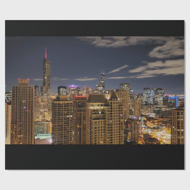 Chicago Skyline Wrapping Paper (Flat)