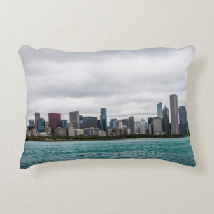 Chicago skylinechicago, skyline, aerial, architect decorative cushion
