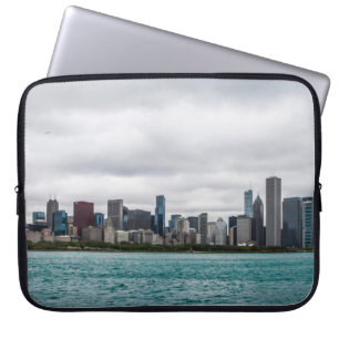 Chicago skylinechicago, skyline, aerial, architect laptop sleeve