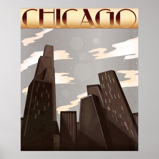 Chicago Skyscrapers Poster (Front)