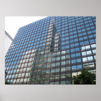 Chicago Skyscrapers Viewed from the River Poster