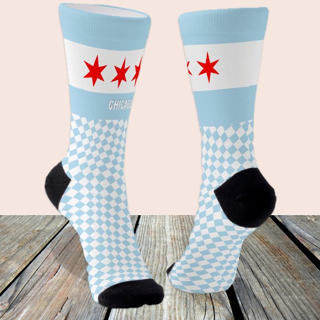 Chicago Socks, Chicago flag fashion /sports Socks (Creator Uploaded)