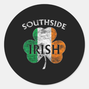Chicago Southside Irish Flag St. Patrick's Day Classic Round Sticker