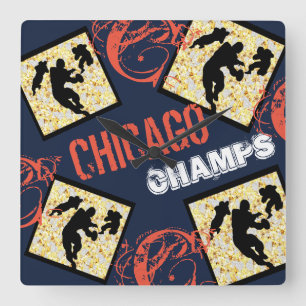 CHICAGO SQUARE WALL CLOCK