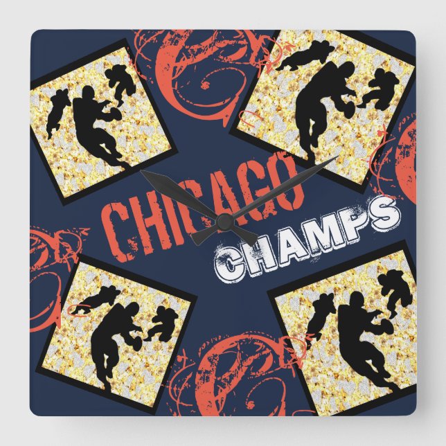 CHICAGO SQUARE WALL CLOCK (Front)