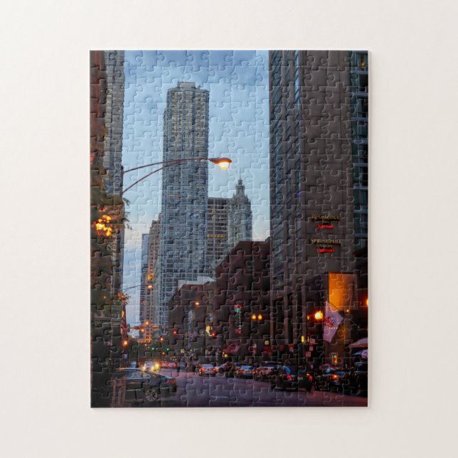 Chicago Street Scene Jigsaw Puzzle (Vertical)