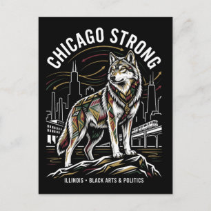 Chicago Strong Grey Wolf Great Migration Heritage  Postcard