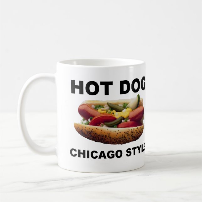 Chicago Style Hot Dog Coffee Mug (Left)