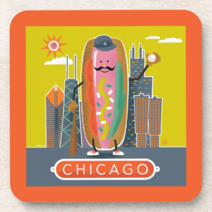 Chicago-Style Hotdog Coaster