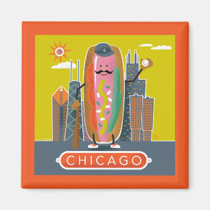 Chicago-Style Hotdog Magnet