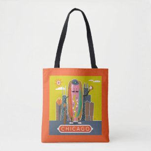 Chicago-Style Hotdog Tote Bag