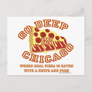 Chicago Style Pizza Postcard