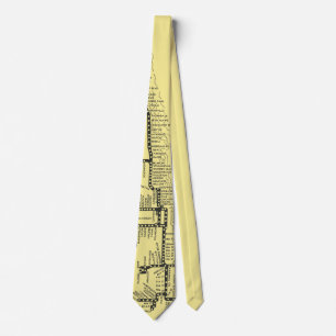 Chicago Subway Train Vintage System Map Route Tie