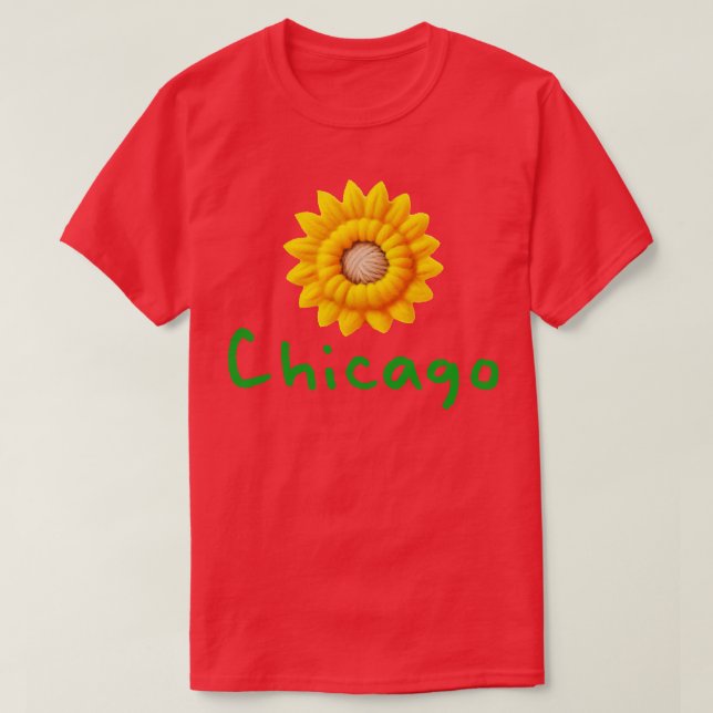 Chicago Sunflower T-Shirt (Design Front)