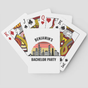 Chicago Sunset Customised Bachelor Party Playing Cards