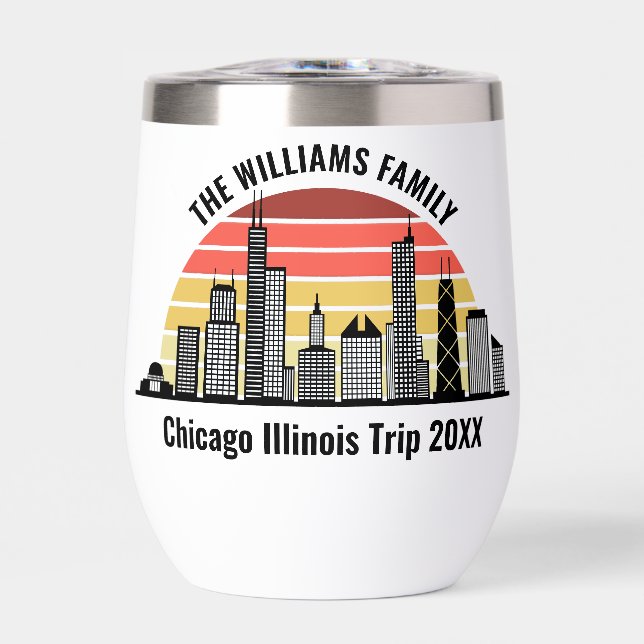 Chicago Sunset Customised Trip Souvenir (Front)