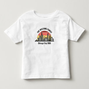 Chicago Sunset Customized Family Trip Toddler T-Shirt