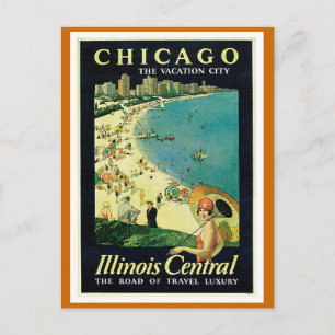 "Chicago - The Vacation City" Vintage Postcard