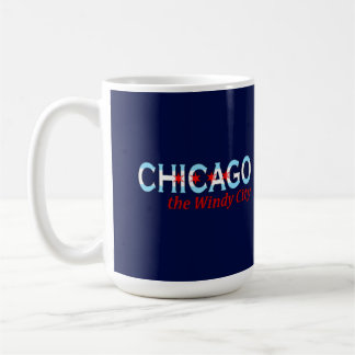 Chicago the Windy City, Chicago Flag Design Coffee Mug