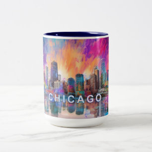 Chicago The Windy City  Two-Tone Coffee Mug