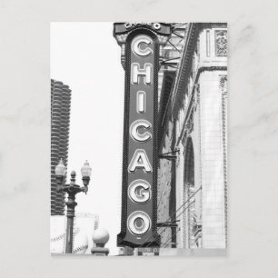 Chicago Theatre Sign Postcard