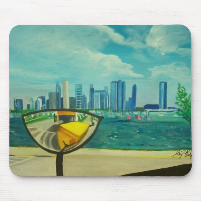 Chicago through cateyes mouse pad (Front)
