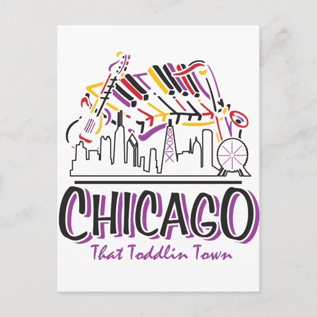 CHICAGO-TODDLIN-TOWN POSTCARD (Front)