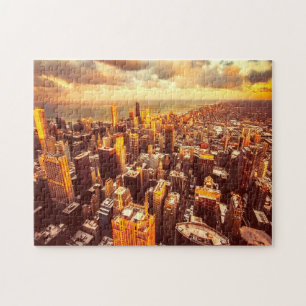 Chicago Town Michigan. Jigsaw Puzzle