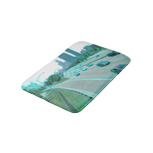Chicago Traffic in Coloured Foil Bath Mat (Angled)