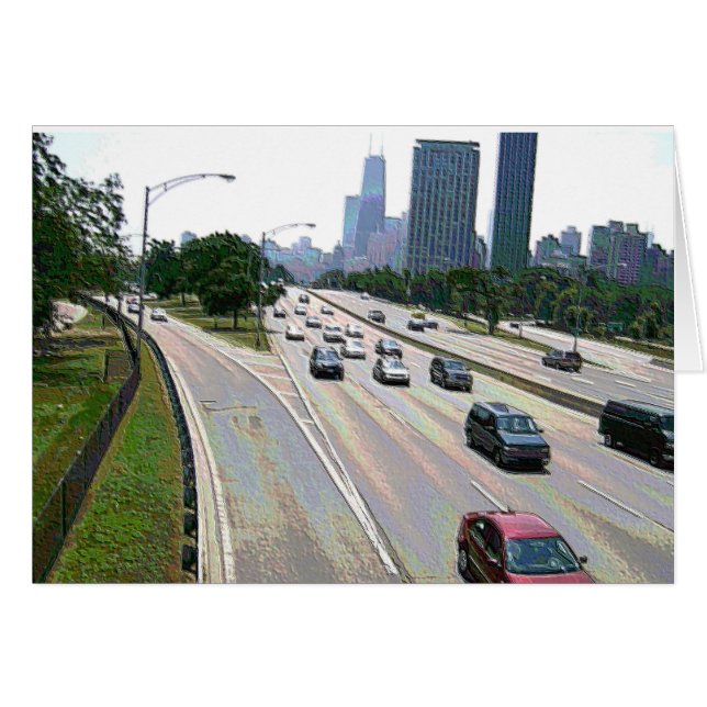 Chicago Traffic in Sandstone (Front Horizontal)
