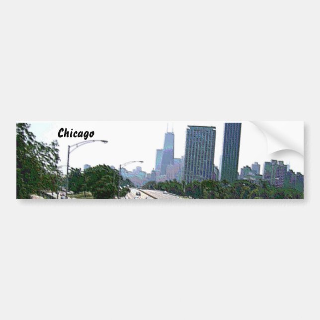 Chicago Traffic in Sandstone Bumper Sticker (Front)