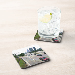 Chicago Traffic in Sandstone Coaster