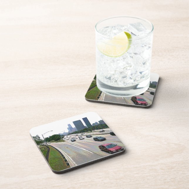 Chicago Traffic in Sandstone Coaster (Right Side)