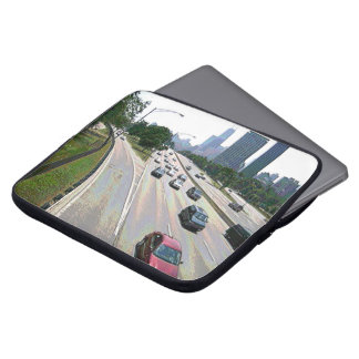 Chicago Traffic in Sandstone Laptop Sleeve