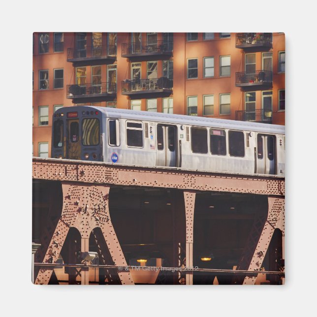 Chicago Train at Riverbend Magnet (Front)